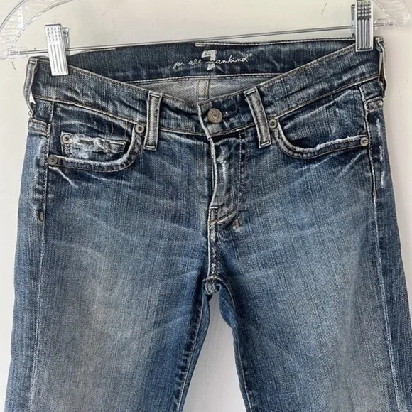 7 For All Mankind Dojo Jeans Size 24 Womens Denim Bermuda Shorts 7FAMK Cotton - Picture 3 of 12